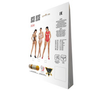 Бодистокинг с доступом Passion BS086 black, вертикальная сетка, вырез на спинке