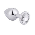Анальная пробка Silver Metal Diamond, S