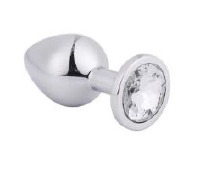 Анальна пробка Silver Metal Diamond, S