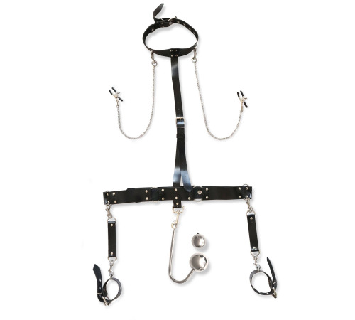 Бондажный набор с металлическим анальным крюком №4 Art of Sex Bondage set with anal hook  Bridget №4