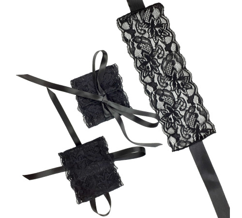 Еротичний набір пов'язка на очі та наручники Blindfold and Handcuffs Aria