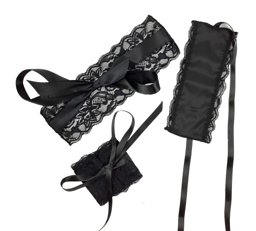 Еротичний набір пов'язка на очі та наручники Blindfold and Handcuffs Aria