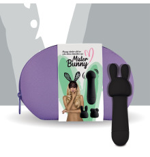 Мини-вибратор FeelzToys Mister Bunny Black с двумя насадками