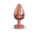 Металева анальна пробка із прикрасою у вигляді кристалу Dorcel - Diamond Plug Rose Gold M