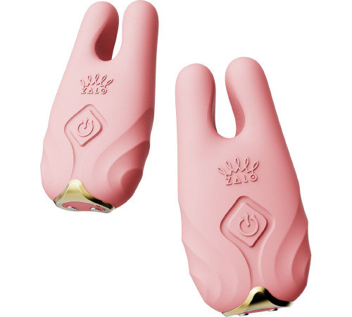 Смарт-вібратор для грудей Zalo - Nave Coral Pink, пульт ДК, робота через додаток