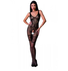 Бодистокинг Passion BS069 black, комбинезон, имитация чулок и боди