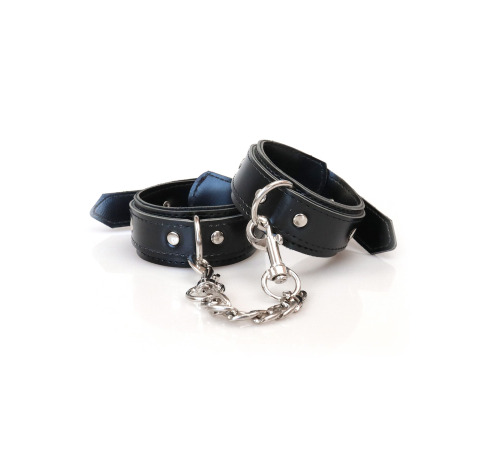 Наручники из эко-кожи Art of Sex - Handcuffs Emoji, Черный