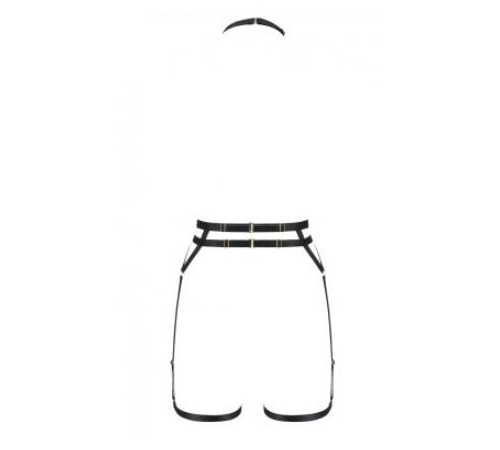 Портупея-стрепы с двойным ремнем DENIRA black L/XL - Passion Exclusive