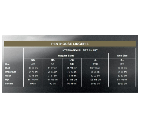 Комплект бралет та стрінги Penthouse - Double Spice Black L/XL