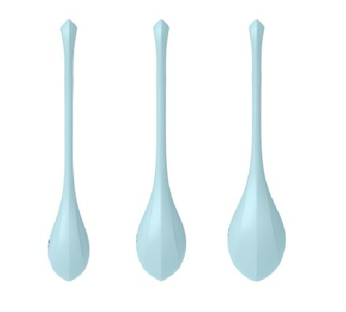 Набір йоні намистин Satisfyer Yoni Power 2 Light Blue, диаметр 2-2,5-3см, вес 22-44-73г