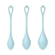 Набір йоні намистин Satisfyer Yoni Power 2 Light Blue, диаметр 2-2,5-3см, вес 22-44-73г