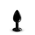 Металлическая анальная пробка с кристаллом Dorcel Diamond Plug Black S