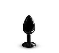 Металлическая анальная пробка с кристаллом Dorcel Diamond Plug Black S