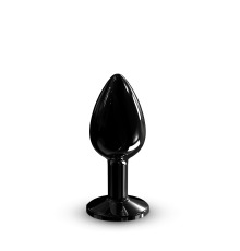 Металлическая анальная пробка с кристаллом Dorcel Diamond Plug Black S