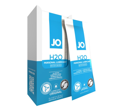 Набор лубрикантов Foil Display Box – JO H2O Lubricant – Original – 12 x 10ml