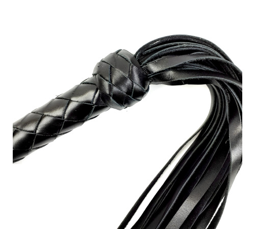 Плеть Флоггер 50 хвостов 50 см натуральная кожа Черный
