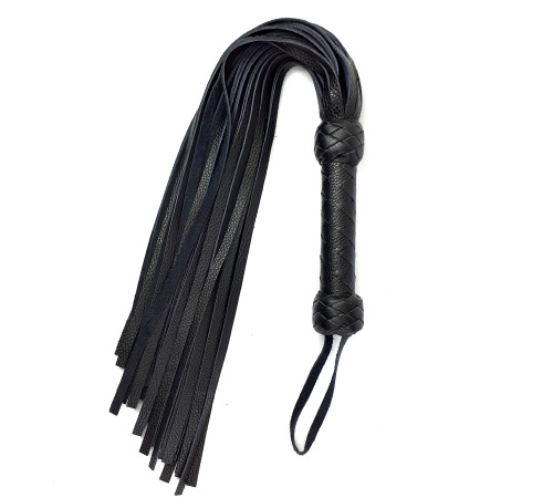 Плеть Флоггер 50 хвостов 50 см натуральная кожа Черный