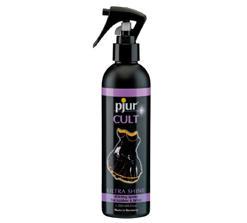 Спрей для ухода за одеждой из резины и латекса pjur Cult Ultra Shine 250 мл, придает блеск