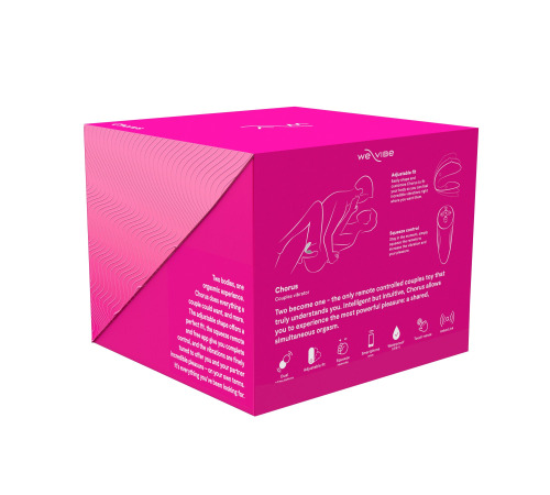 Смарт-вібратор для пар We-Vibe Chorus Cosmic Pink, сенсорне керування вібраціями стисненням пульта