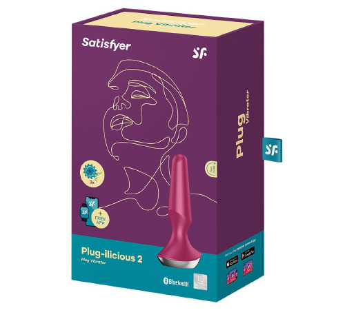 Анальна смарт-вібропробка Satisfyer Plug-ilicious 2 Berry