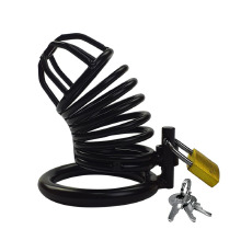 Пояс верности мужской, модель А, 50 мм  диаметр кольца  ЧЕРНЫЙ