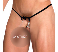 Чоловічі трусики з перлами для стимуляції машонки, розмір XS-2XL