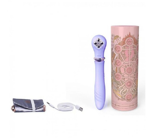 Вибромассажер-пульсатор с подогревом ZALO DESIRE, Fantasy Violet