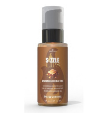 Согревающий массажный гель Sensuva Sizzle Lips Salted Caramel (59 мл), без сахара, съедобный