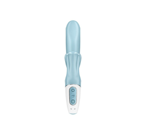 Вибратор-кролик Satisfyer Love Me Blue, гибкий, отросток с тройным кончиком