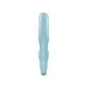 Вибратор-кролик Satisfyer Love Me Blue, гибкий, отросток с тройным кончиком