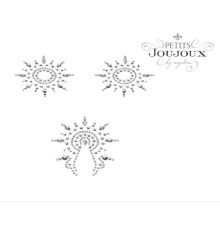 Пэстис из кристаллов Petits Joujoux Gloria set of 3 - Silver, украшение на грудь и вульву