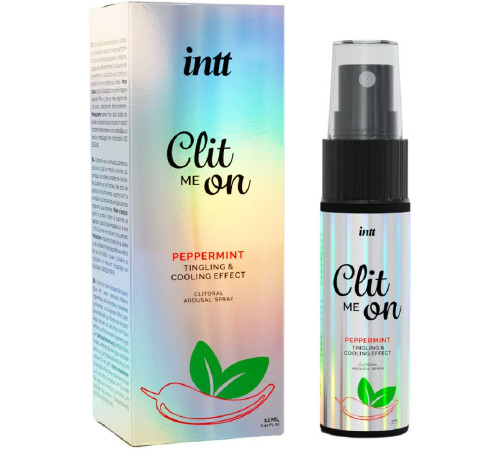 Возбуждающий спрей для клитора Intt Clit Me On Peppermint Cooling Effect 12 мл, охлаждающий эффект