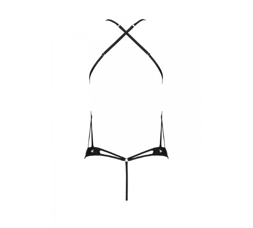 Боди из эко-кожи Passion Tamaris Body black XXL/XXXL: с ремешками и перфорацией