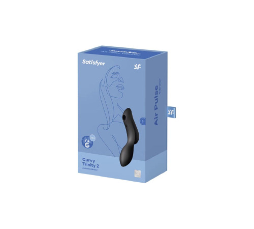 Вакуумний стимулятор з вібрацією Satisfyer Curvy Trinity 2 Black