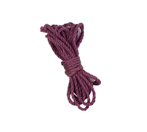 Джутовая веревка BDSM 8 метров, 6 мм цвет бургунд