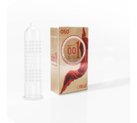 Ультратонкие презервативы OLO с термоэффектом 001 Gold, 10 шт.