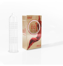 Ультратонкие презервативы OLO с термоэффектом 001 Gold, 10 шт.
