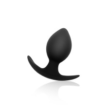 Силіконова анальна пробка оксамитова Одна кулька 35 мм, Чорний