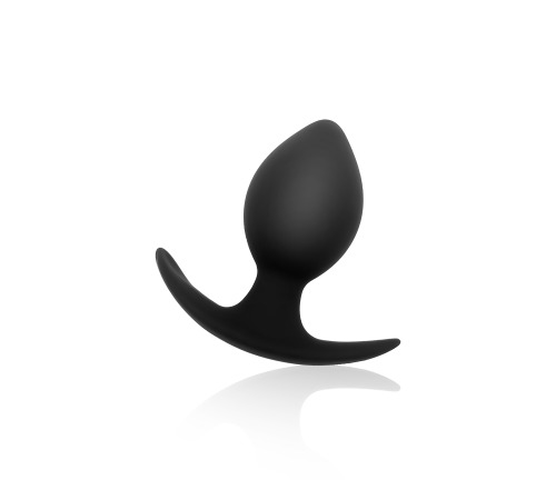 Силіконова анальна пробка оксамитова Одна кулька 35 мм, Чорний
