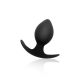 Силіконова анальна пробка оксамитова Одна кулька 35 мм, Чорний