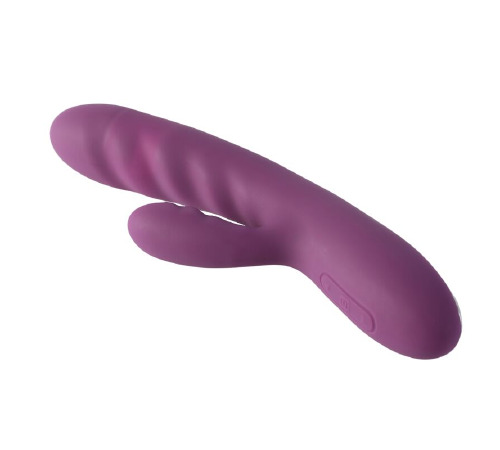Вибратор-кролик Svakom Avery Lilac с двигающимся стволом, движение вперед-назад