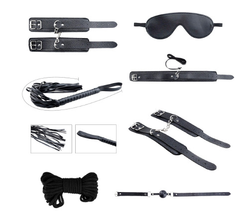 Набор БДСМ аксессуаров Alive Secret Desires Black BDSM Kit (8 pcs)