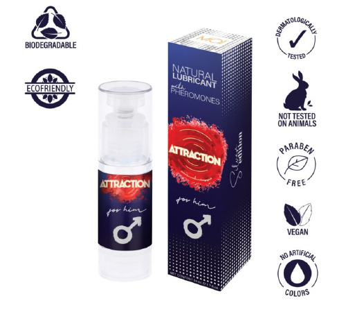 Смазка на водной основе MAI Attraction for Him (50 мл) с феромонами для него
