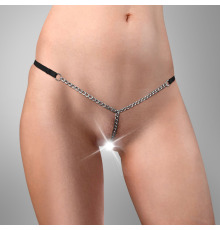 Сексуальные трусики с цепочкой Villa Silver  Art of Sex L-2XL, Черный