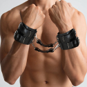 Кожанные наручники Dragons man, Черные