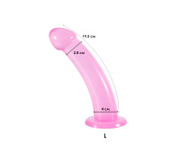 Фалоімітатор на присосці Jiuxi, L, Рожевий