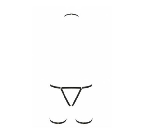 Портупея-стрепы на все тело BRENDA black S/M - Passion Exclusive