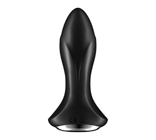 Анальная смарт-вибропробка с жемчужным массажем Satisfyer Rotator Plug 1+ Black