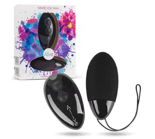 Мощное виброяйцо Alive Magic Egg MAX Black с пультом ДУ, мощное