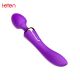 Вібромасажер двухсторнній Leten AV Heat Purple з підігрівом